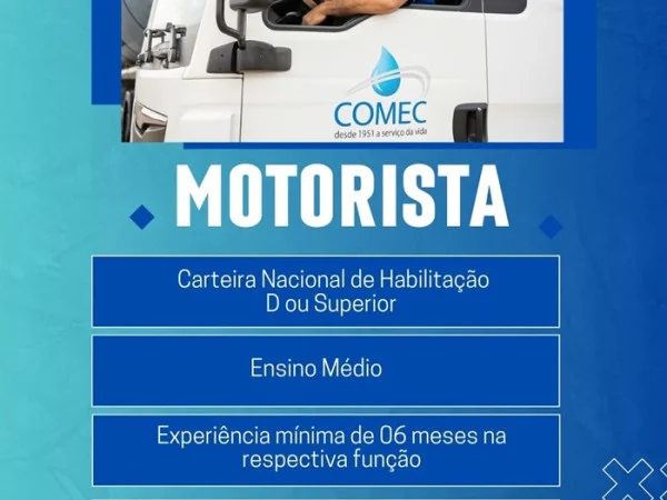 COMEC CONTRATA MOTORISTA