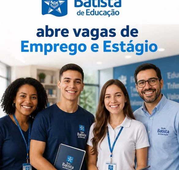 Rede Batista de Educação abre vagas de Emprego e Estágio