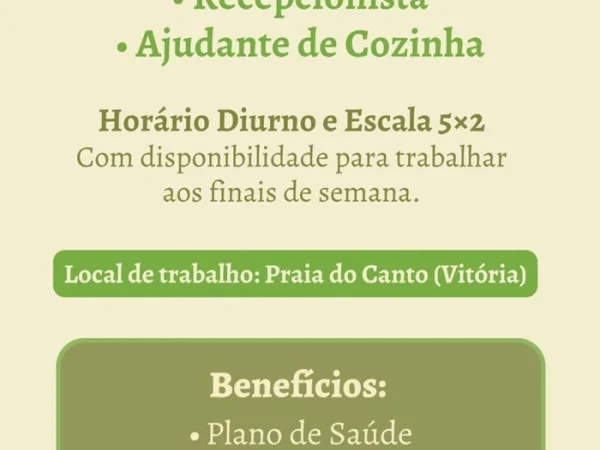 Grupo Salsa contrata Garçom, Caixa, Recepcionista, Ajudante de Cozinha e Cozinheiro