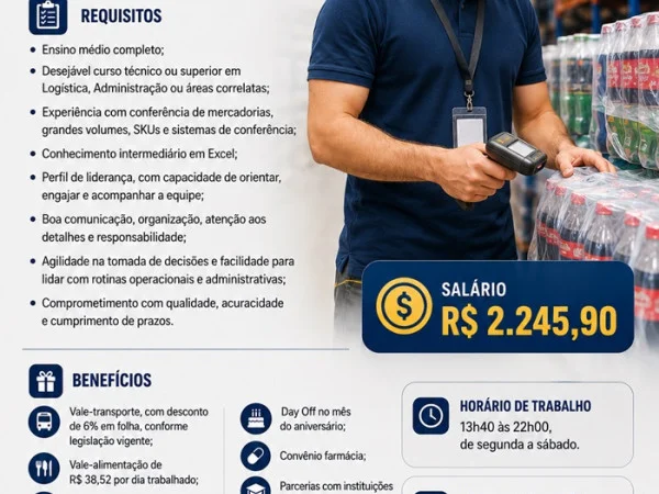 VAGA PARA CONFERENTE