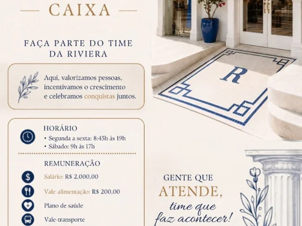 VAGA PARA CAIXA