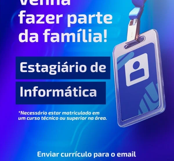 WCOM CONTRATA ESTAGIÁRIO DE INFORMÁTICA