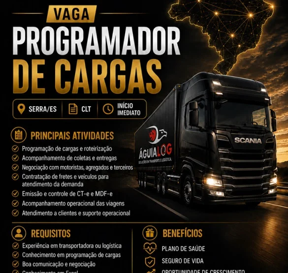 Vaga para Programador de Cargas – SerraES