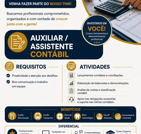 AUXILIAR / ASSISTENTE CONTÁBIL