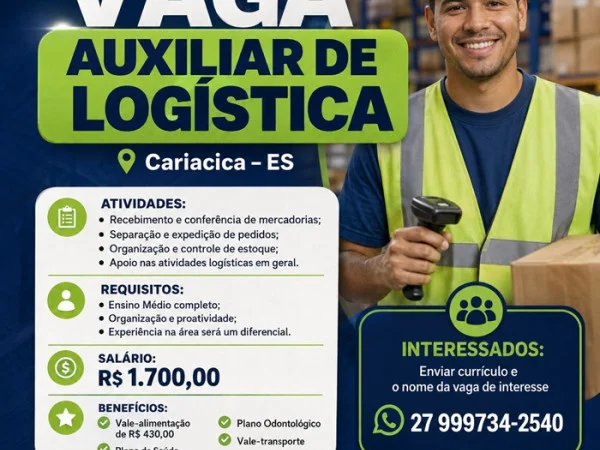 VAGA – AUXILIAR DE LOGÍSTICA