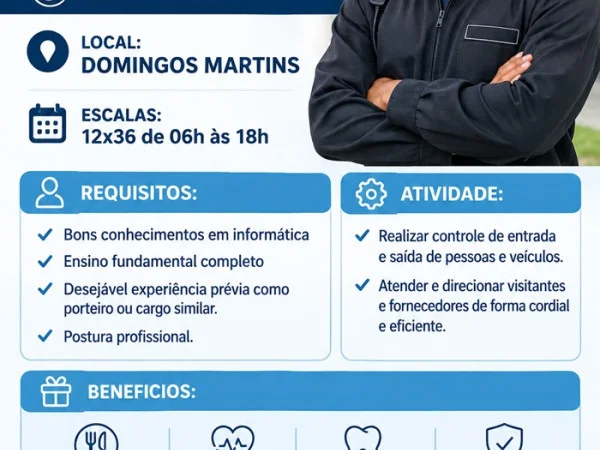 VAGA PARA PORTEIRO