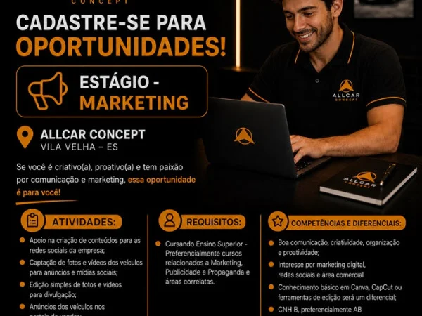 Estagiário de Marketing - Allcar Concept - Vila Velha/ES