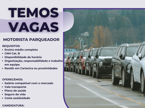 Operlog contrata Motorista Parqueador