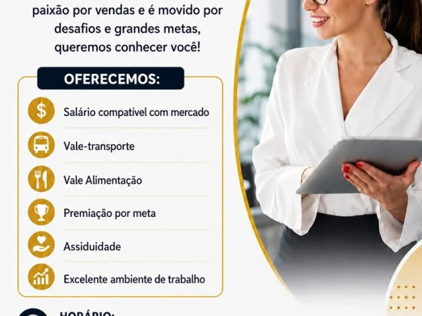 Loja de Aluguel de Trajes Finos e Debutantes Contrata Vendedora