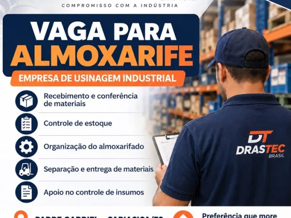 DRASTEC BRASIL CONTRATA ALMOXARIFE