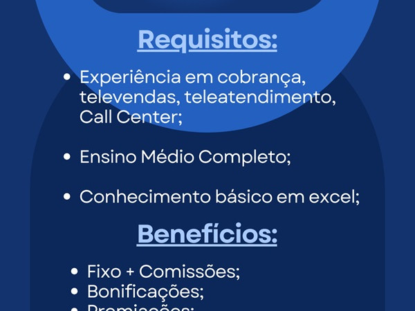 VAGA DE RECUPERADOR DE CRÉDITO