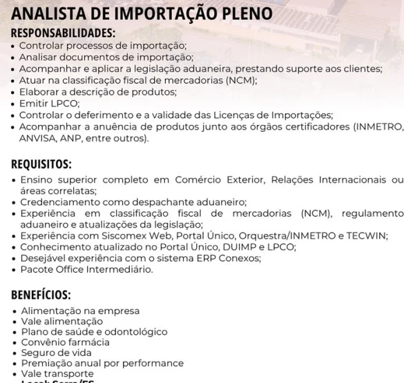 Grupo Motociclo contrata Analista de Importação Pleno