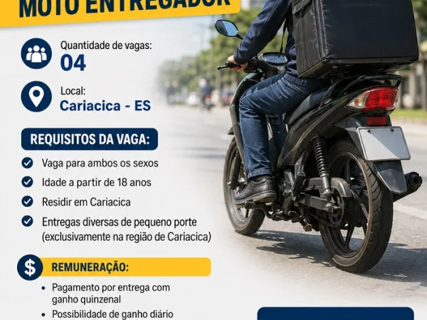 Vaga para Moto Entregador