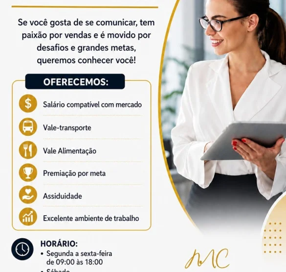 VAGA PARA VENDEDORA