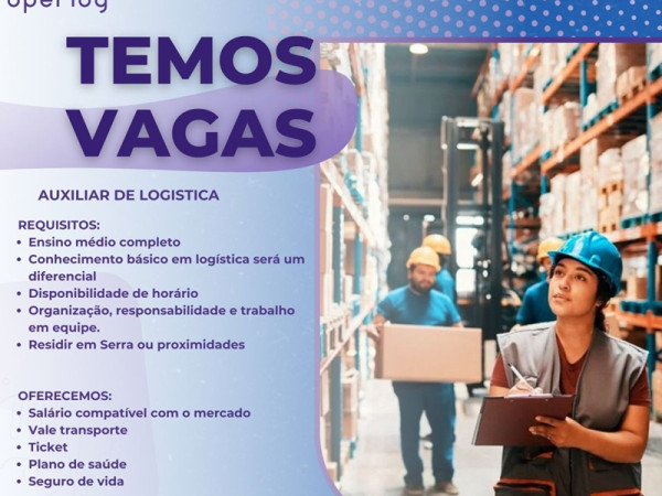 Operlog contrata Auxiliar de Logística 