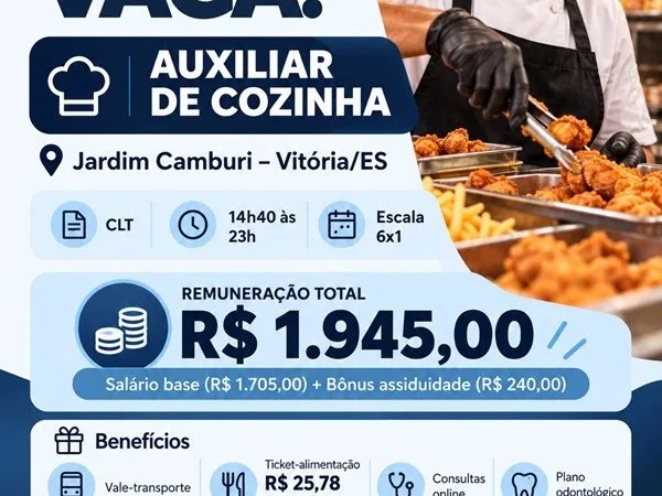 Frangolândia - Auxiliar de Cozinha Noite - Jardim Camburi