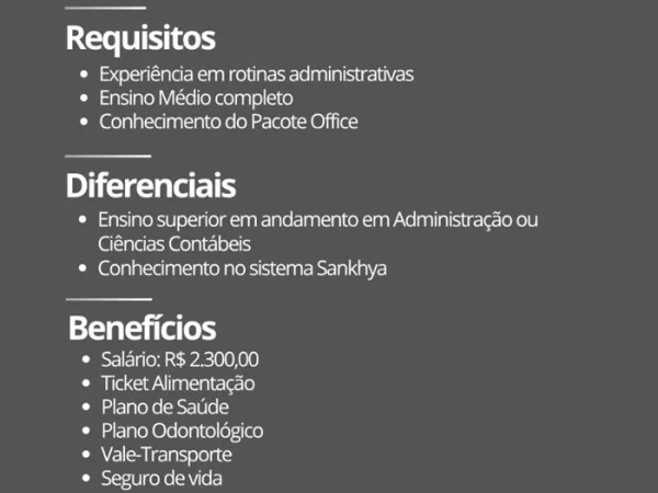 Loja Kouzina contrata Auxiliar Administrativo 