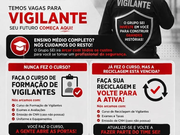 GRUPO SEI CONTRATA VIGILANTE 
