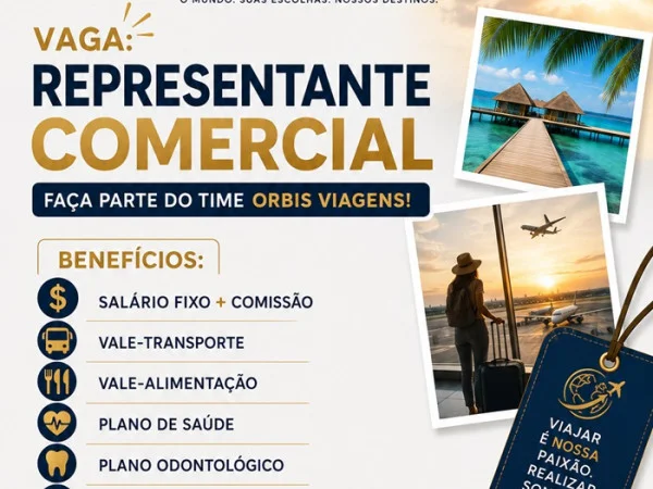 VAGA PARA REPRESENTANTE COMERCIAL