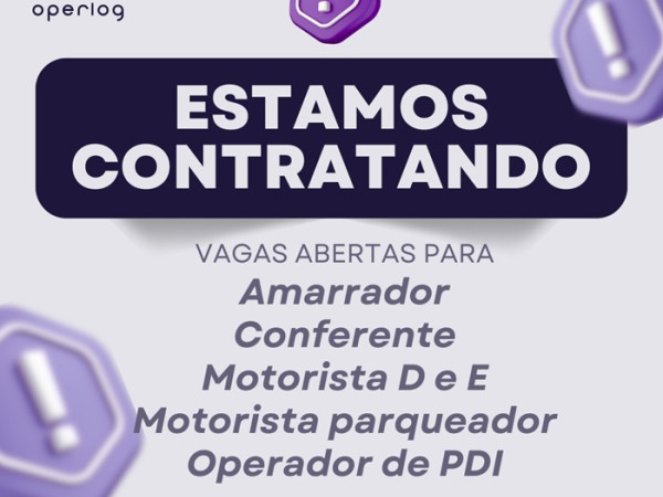 OPERLOG ABRE VAGAS DE EMPREGO