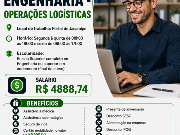 Vaga para Trainee de Engenharia – Operações Logísticas