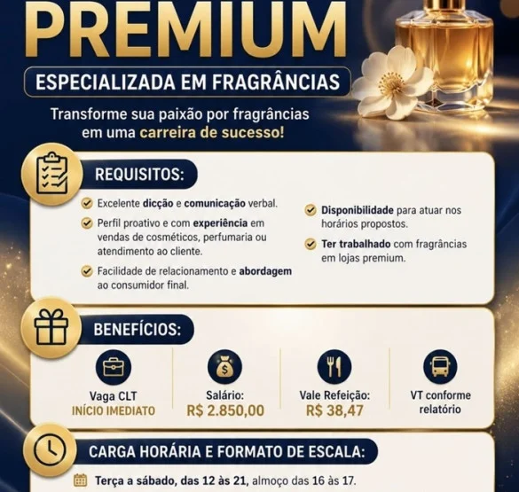 Vaga para Consultora Premium