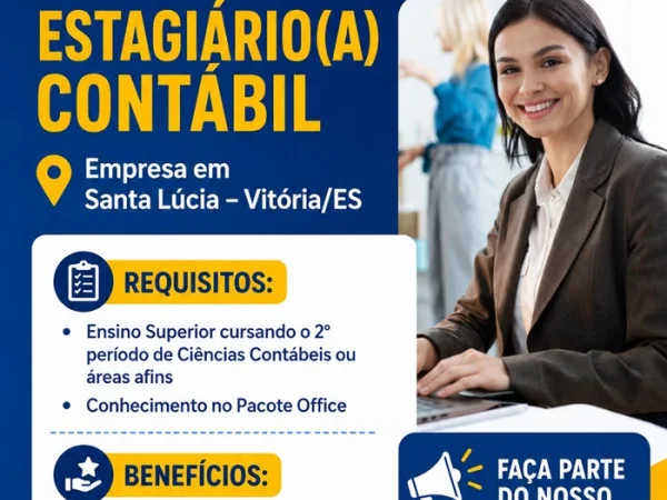 VAGA DE ESTAGIÁRIO(A) CONTÁBIL