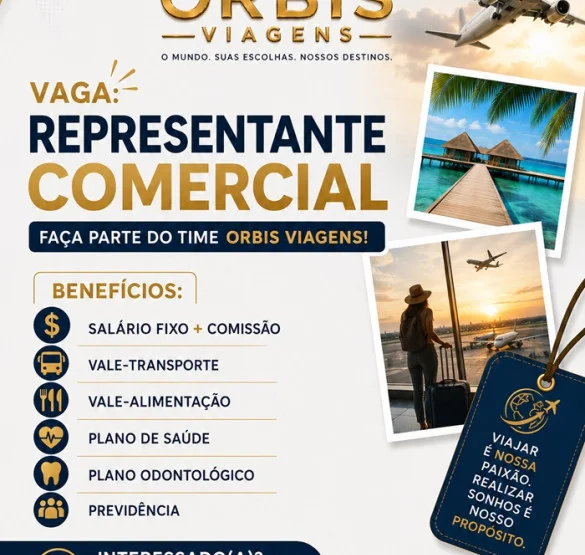 VAGA PARA REPRESENTANTE COMERCIAL