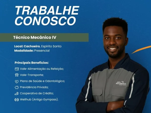 Grupo Águia Branca contrata Técnico Mecânico IV