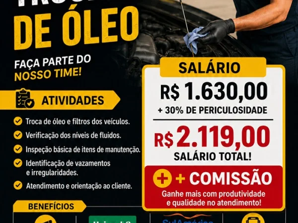 VAGA PARA TROCADOR DE ÓLEO