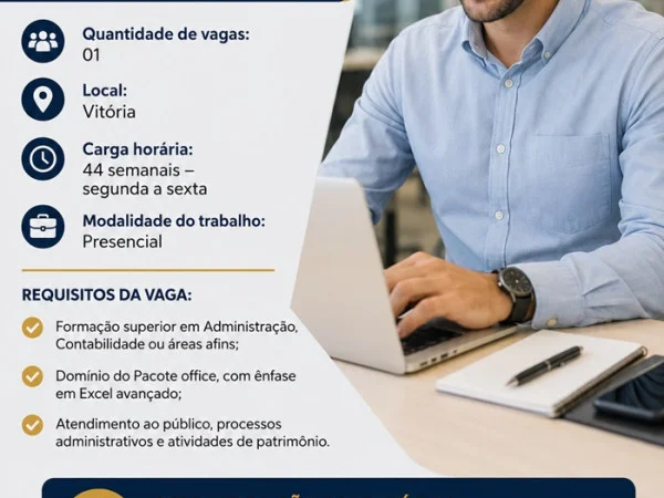 VAGA DE ASSISTENTE ADMINISTRATIVO