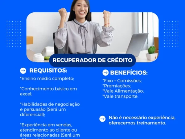 Vaga para Recuperador de Crédito