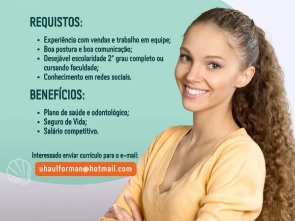 VAGA PARA VENDEDORA COM EXPERIÊNCIA