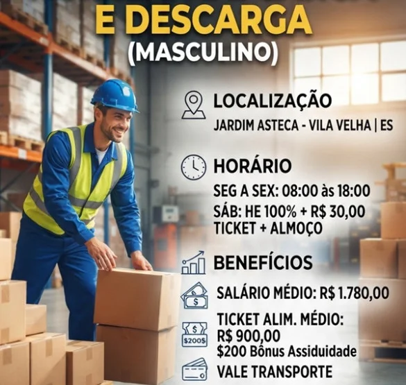 AUXILIAR DE CARGA E DESCARGA (MASCULINO)