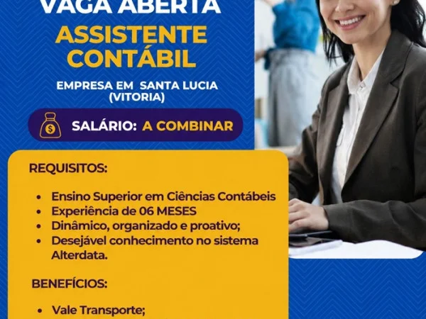 VAGA DE ASSISTENTE CONTÁBIL