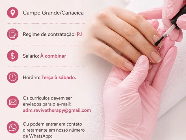 Vaga de Manicure - Revive Therapy - Cariacica