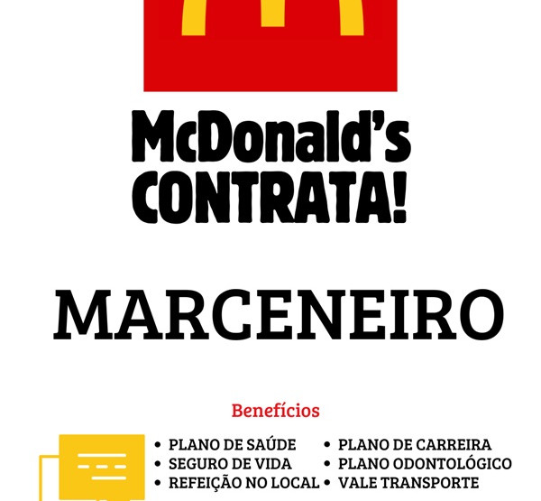 MCDONALD'S CONTRATA MARCENEIRO