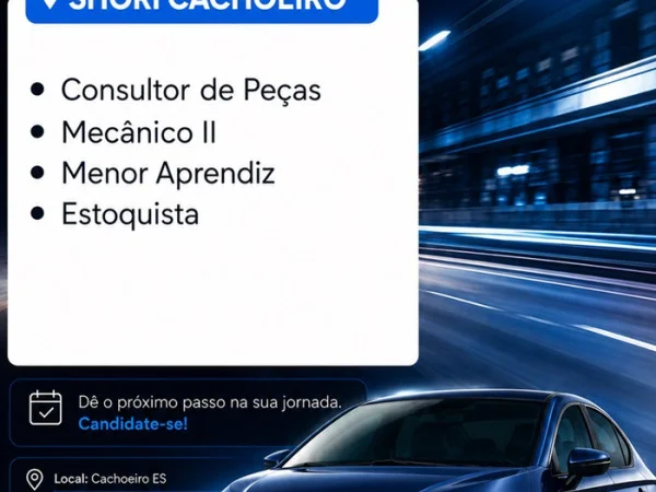 Honda Shori Cachoeiro abre vagas de Emprego