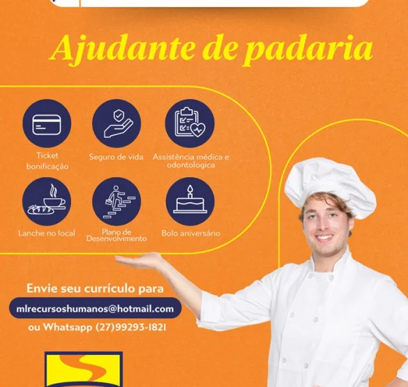 Padaria Monte Libano contrata Ajudante de Padaria
