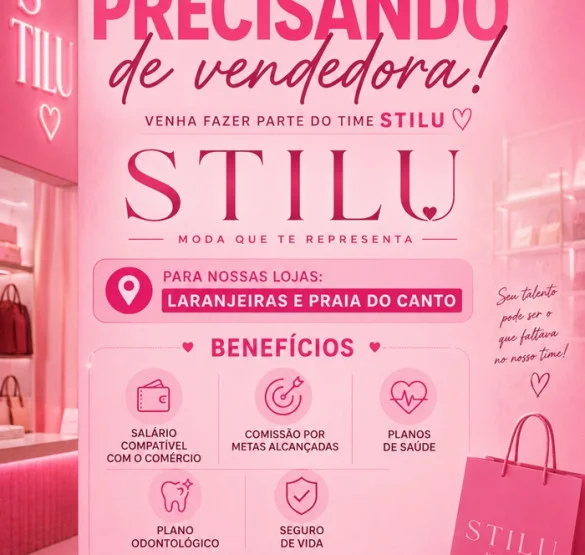 VAGAS PARA VENDEDORA