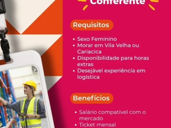 Vaga para Conferente (Feminino)