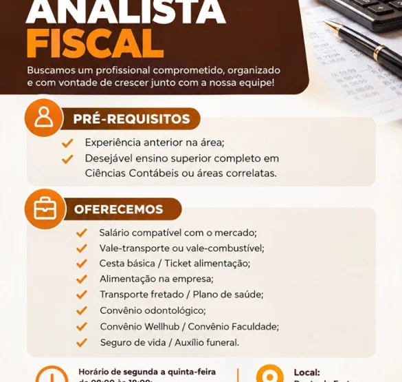 Socau contrata Analista Fiscal