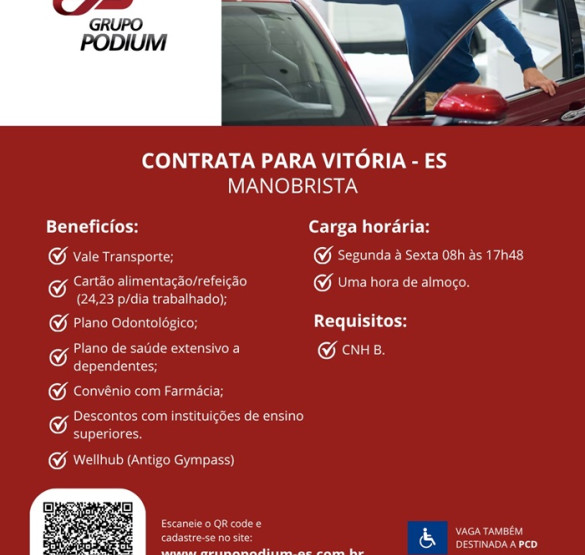 GRUPO PODIUM CONTRATA MANOBRISTA