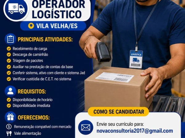 Vaga para Operador Logístico – Vila Velha/ES