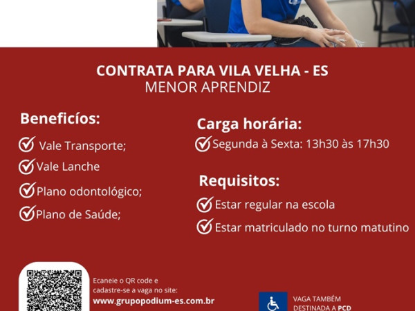 GRUPO PODIUM CONTRATA MENOR APRENDIZ