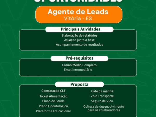 CONSIGA CONTRATA AGENTE DE LEADS