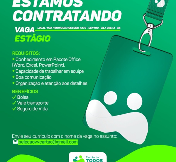 VAGA DE ESTÁGIO