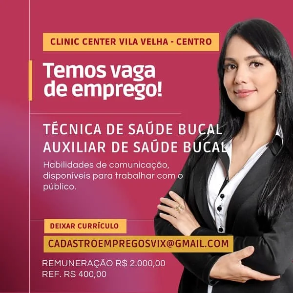 TÉCNICA DE SAÚDE BUCAL E AUXILIAR DE SAÚDE BUCAL