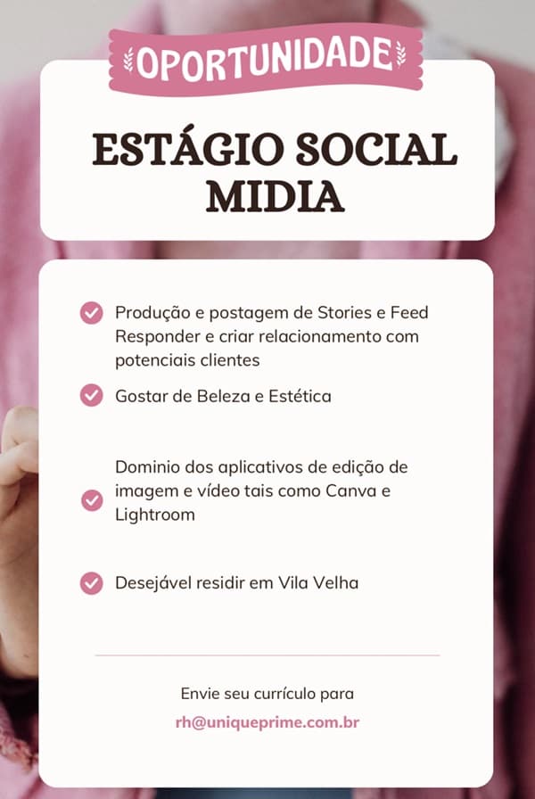 ESTÁGIO SOCIAL MIDIA