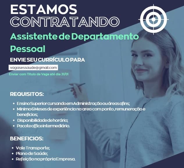 ASSISTENTE DE DEPARTAMENTO PESSOAL